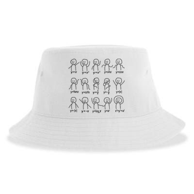 Funny Algebra Dance Graph Figures Math Equation Sustainable Bucket Hat