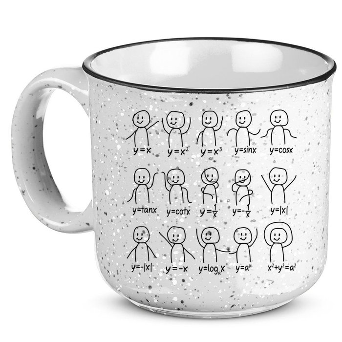 Funny Algebra Dance Graph Figures Math Equation 15oz Campfire Ceramic Mug