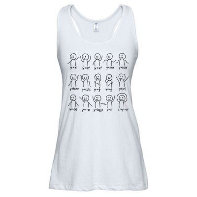 Funny Algebra Dance Graph Figures Math Equation Ladies Essential Flowy Tank