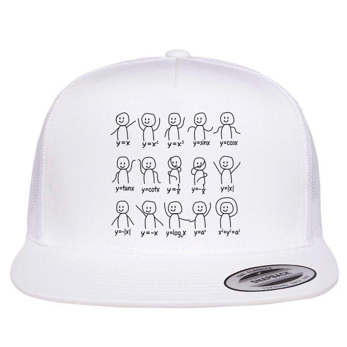 Funny Algebra Dance Graph Figures Math Equation Flat Bill Trucker Hat