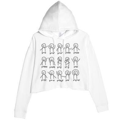 Funny Algebra Dance Graph Figures Math Equation Crop Fleece Hoodie