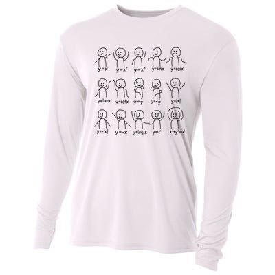 Funny Algebra Dance Graph Figures Math Equation Cooling Performance Long Sleeve Crew