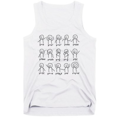 Funny Algebra Dance Graph Figures Math Equation Tank Top