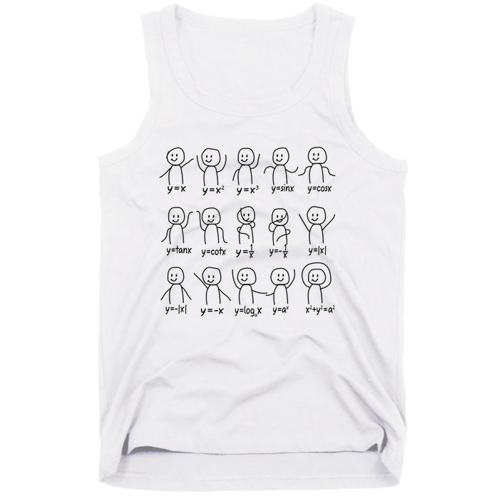 Funny Algebra Dance Graph Figures Math Equation Tank Top