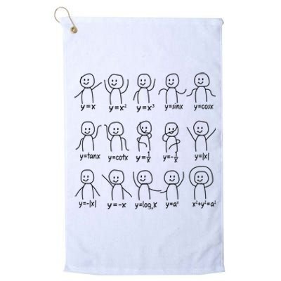 Funny Algebra Dance Graph Figures Math Equation Platinum Collection Golf Towel