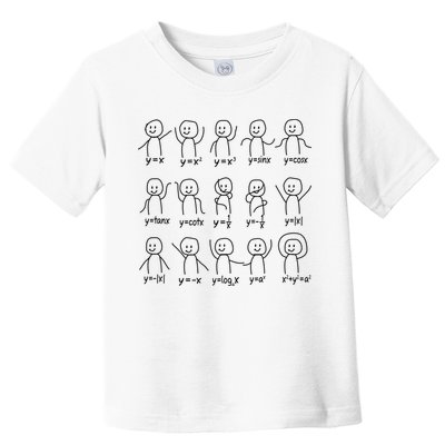 Funny Algebra Dance Graph Figures Math Equation Toddler T-Shirt