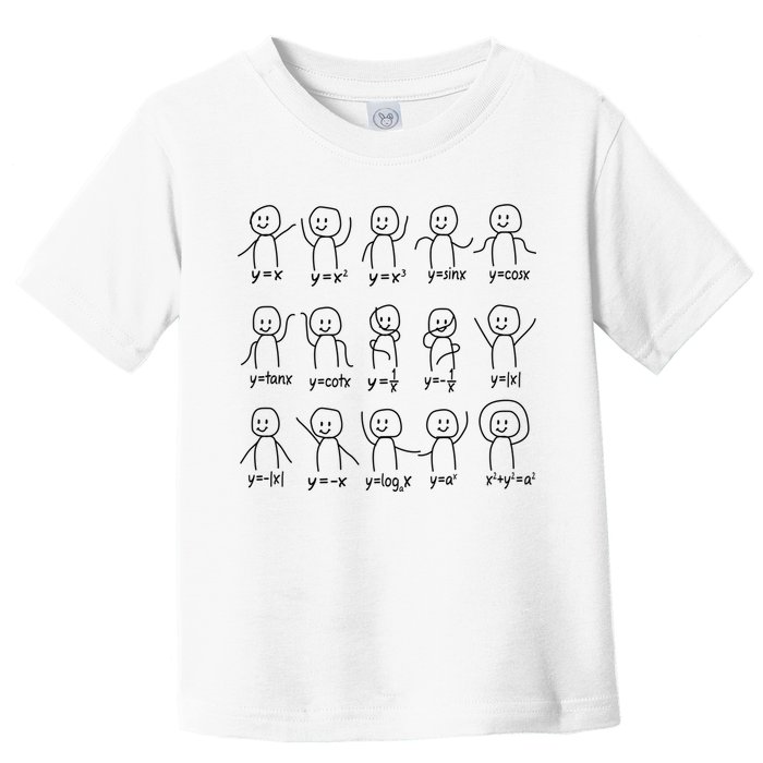 Funny Algebra Dance Graph Figures Math Equation Toddler T-Shirt