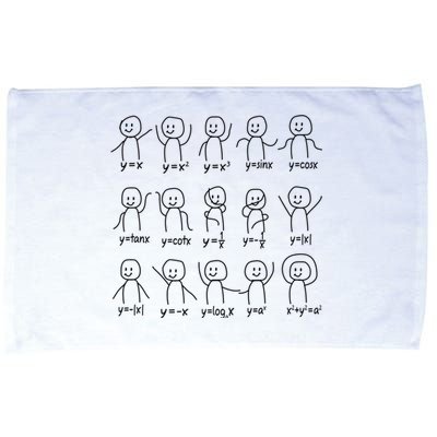 Funny Algebra Dance Graph Figures Math Equation Microfiber Hand Towel