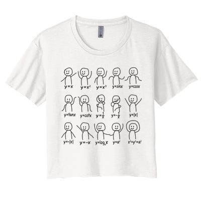 Funny Algebra Dance Graph Figures Math Equation Crop Top