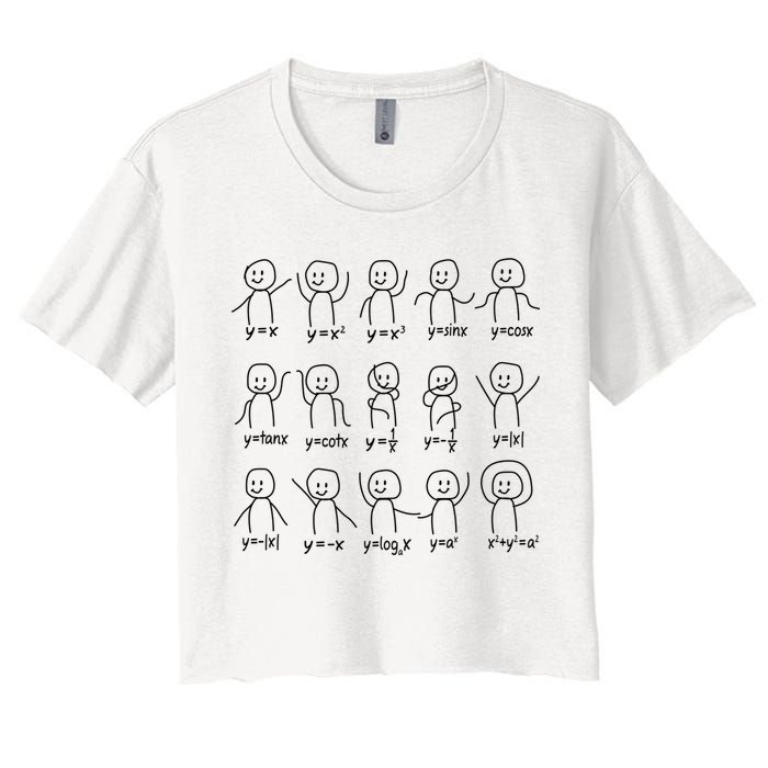 Funny Algebra Dance Graph Figures Math Equation Crop Top