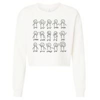 Funny Algebra Dance Graph Figures Math Equation Cropped Pullover Crew