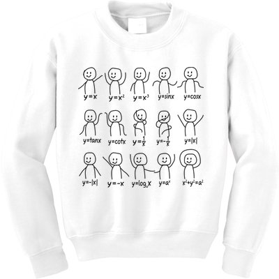 Funny Algebra Dance Graph Figures Math Equation Kids Sweatshirt