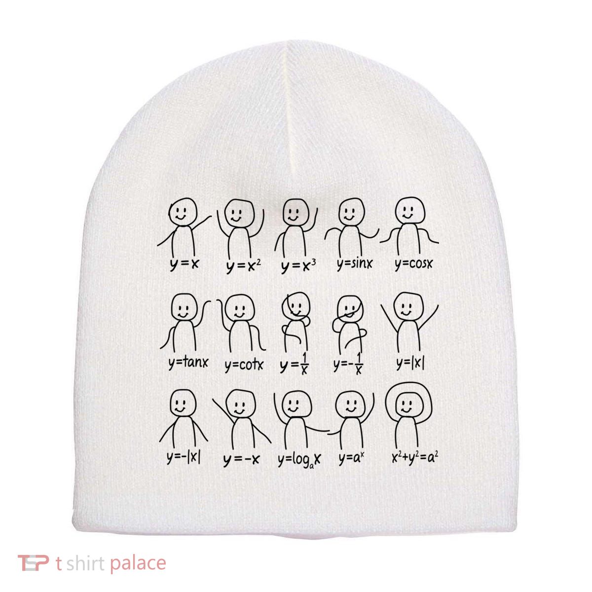 Funny Algebra Dance Graph Figures Math Equation Short Acrylic Beanie