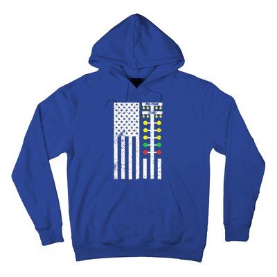 Flag American Drag Race Track Strip Light Tree Hoodie