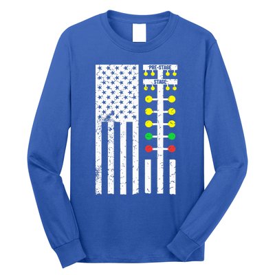 Flag American Drag Race Track Strip Light Tree Long Sleeve Shirt