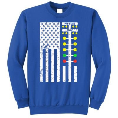 Flag American Drag Race Track Strip Light Tree Sweatshirt