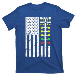 Flag American Drag Race Track Strip Light Tree T-Shirt