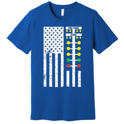 Flag American Drag Race Track Strip Light Tree Premium T-Shirt