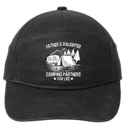 Father And Daughter Camping Partners For Life Gift 7-Panel Snapback Hat