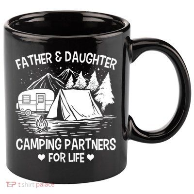 Father And Daughter Camping Partners For Life Gift 11oz C Handle Ceramic Mug