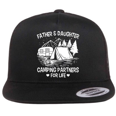 Father And Daughter Camping Partners For Life Gift Flatbill Hat