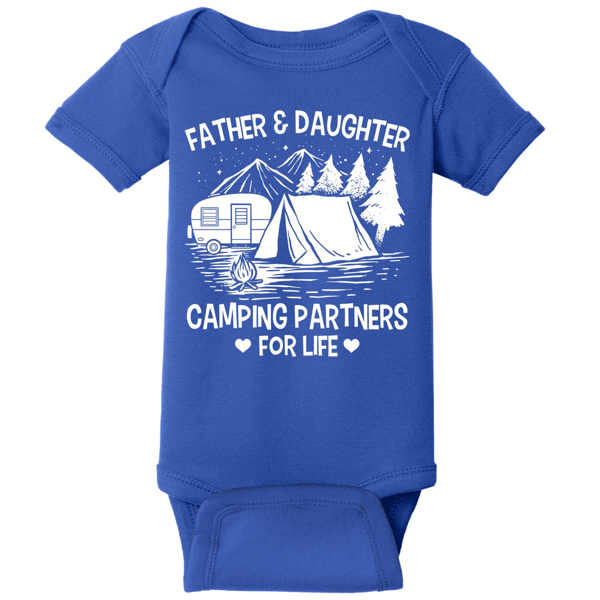 Father And Daughter Camping Partners For Life Gift Baby Bodysuit