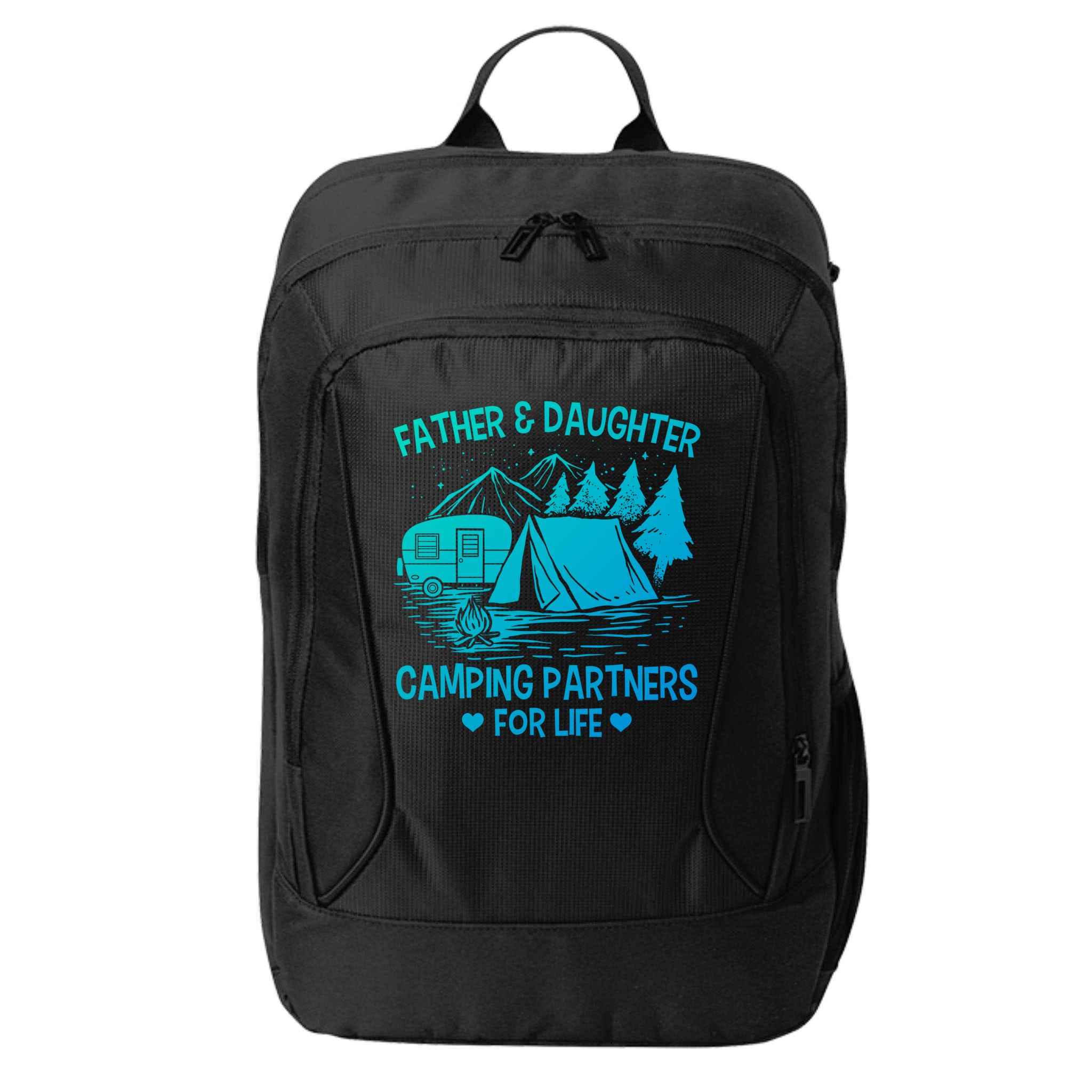 Father And Daughter Camping Partners For Life Gift City Backpack