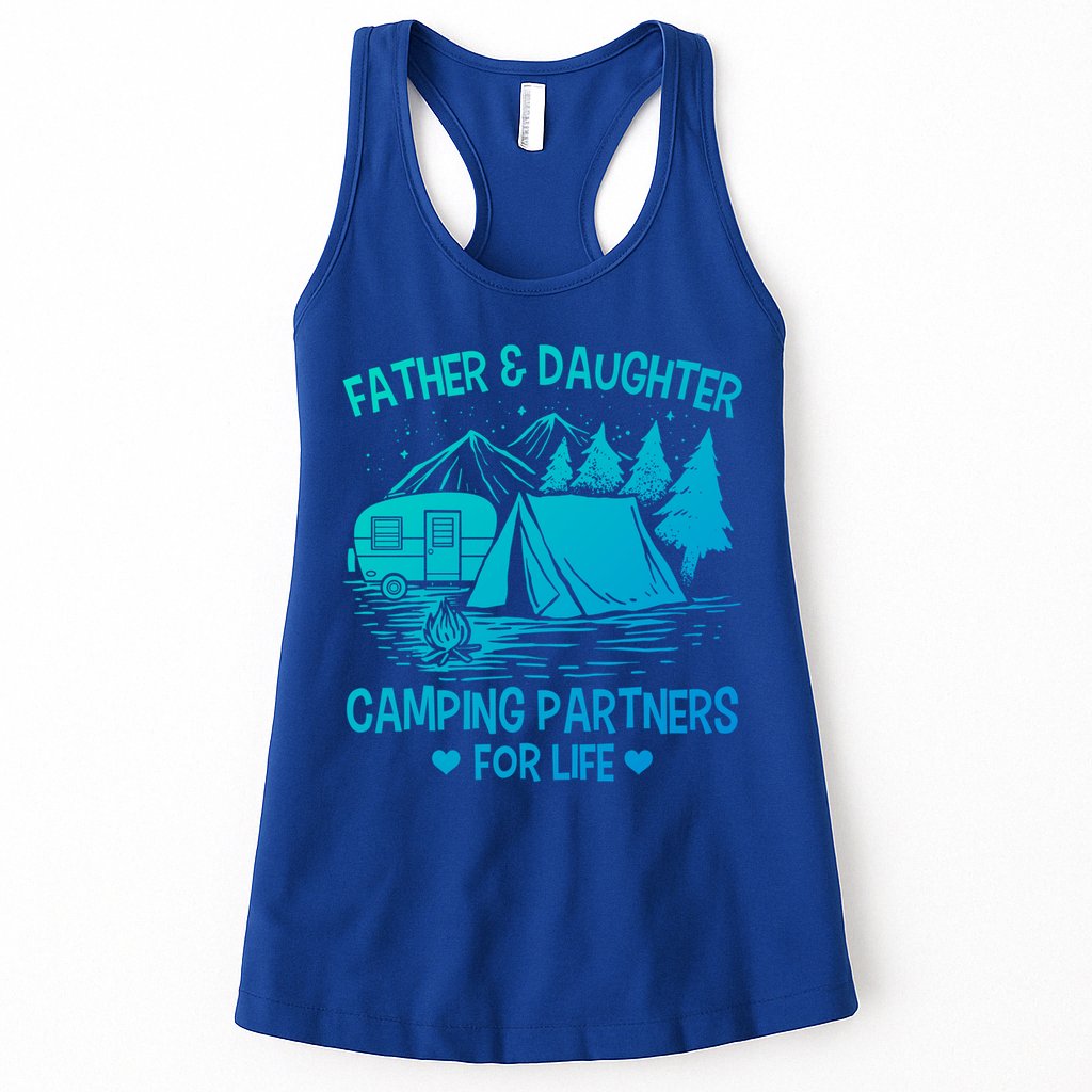 Father And Daughter Camping Partners For Life Gift Womens Tank Top