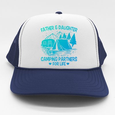 Father And Daughter Camping Partners For Life Gift Trucker Hat