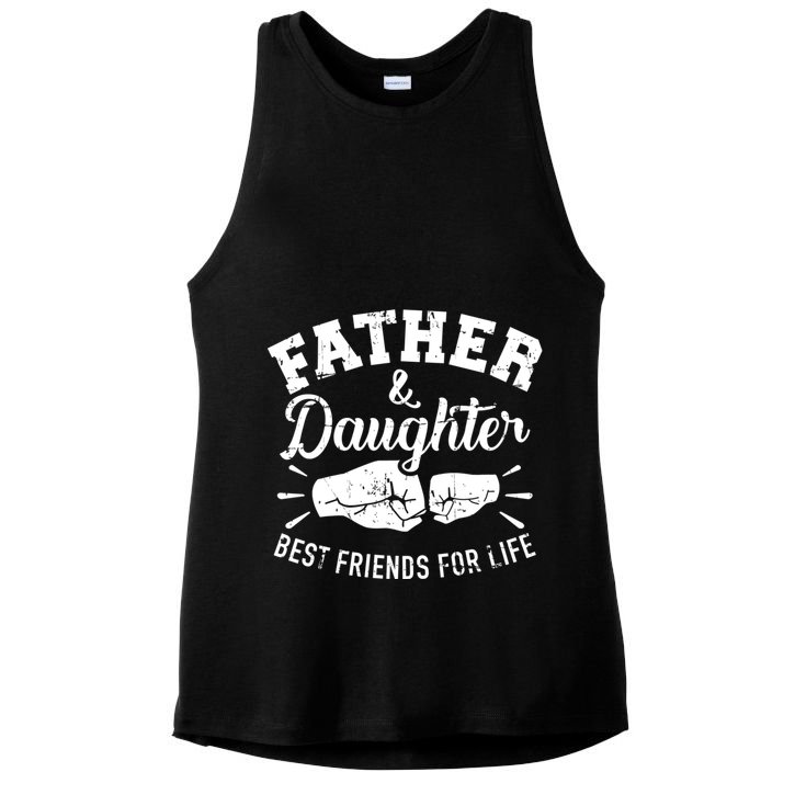 Father And Daughter Best Friends For Life Ladies PosiCharge Tri-Blend Wicking Tank