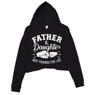 Father And Daughter Best Friends For Life Crop Fleece Hoodie