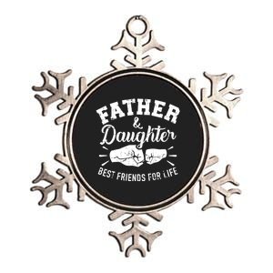 Father And Daughter Best Friends For Life Metallic Star Ornament