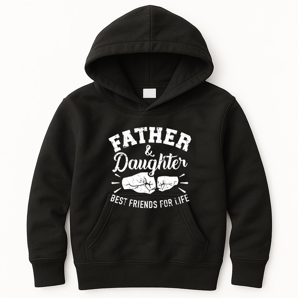Father And Daughter Best Friends For Life Kids Hoodie