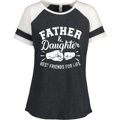 Father And Daughter Best Friends For Life Enza Ladies Jersey Colorblock Tee