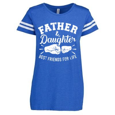 Father And Daughter Best Friends For Life Enza Ladies Jersey Football T-Shirt