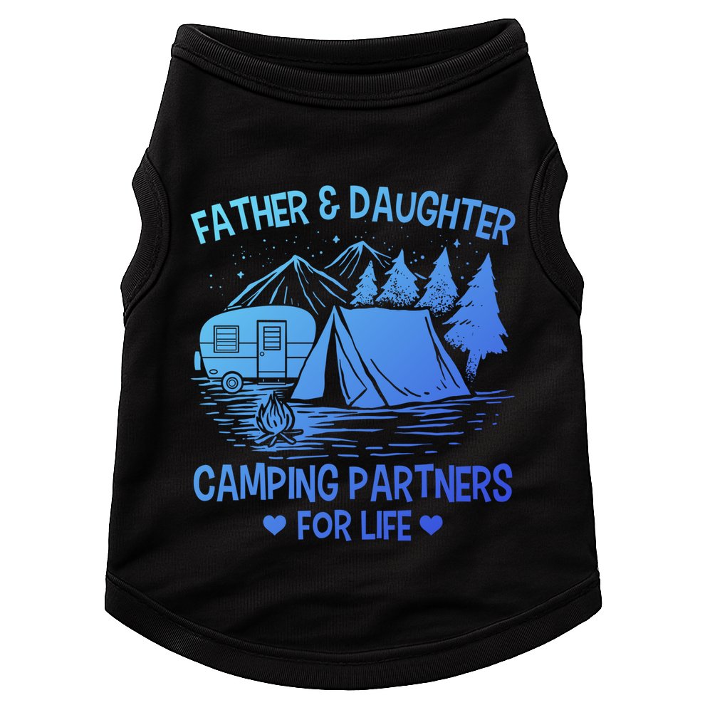 Father And Daughter Camping Partners For Life Gift Doggie Tank