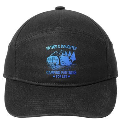 Father And Daughter Camping Partners For Life Gift 7-Panel Snapback Hat