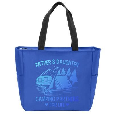 Father And Daughter Camping Partners For Life Gift Zip Tote Bag