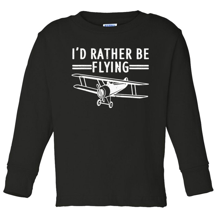 Funny Airplane Design For Adult Airplane Aviation Pilot Toddler Long Sleeve Shirt