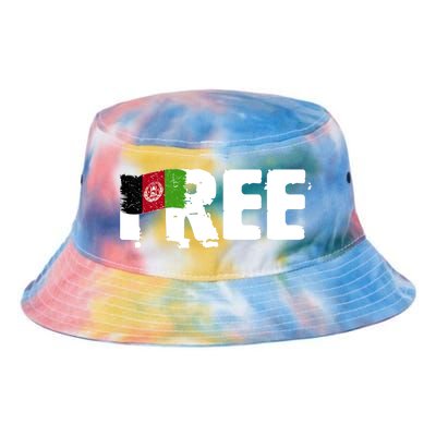 Free Afghanistan Distressed Flag Tie Dye Newport Bucket Hat