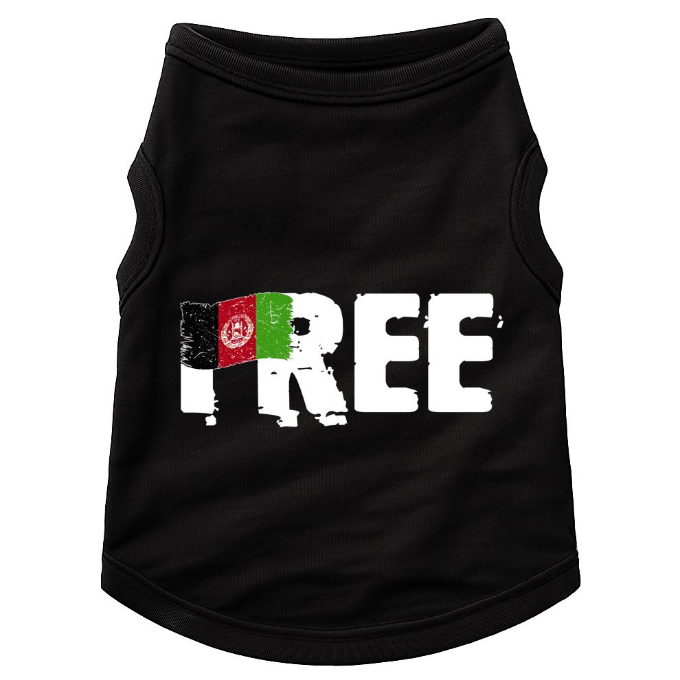 Free Afghanistan Distressed Flag Doggie Tank