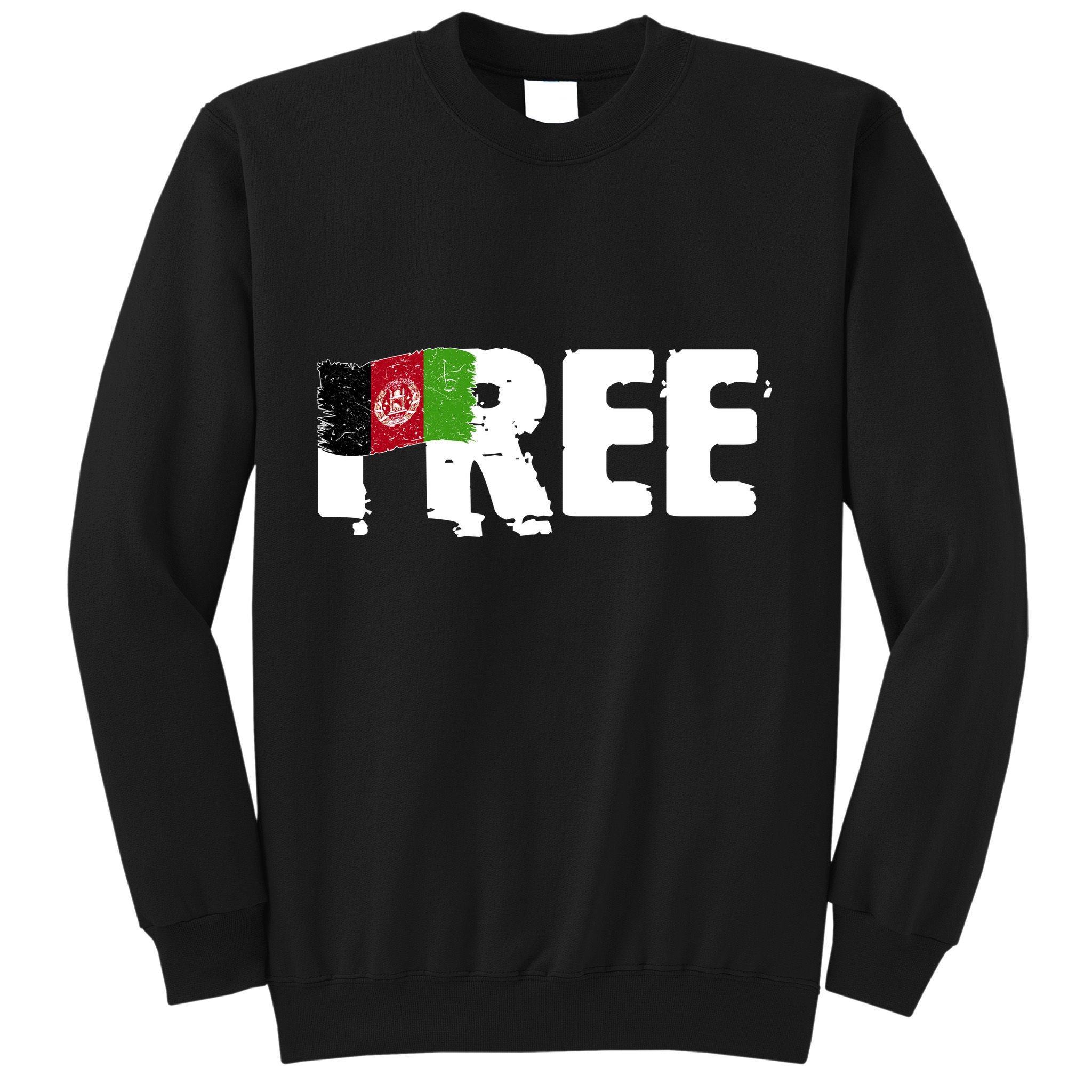 Free Afghanistan Distressed Flag Sweatshirt