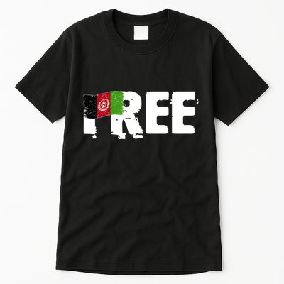 Free Afghanistan Distressed Flag Tall T-Shirt