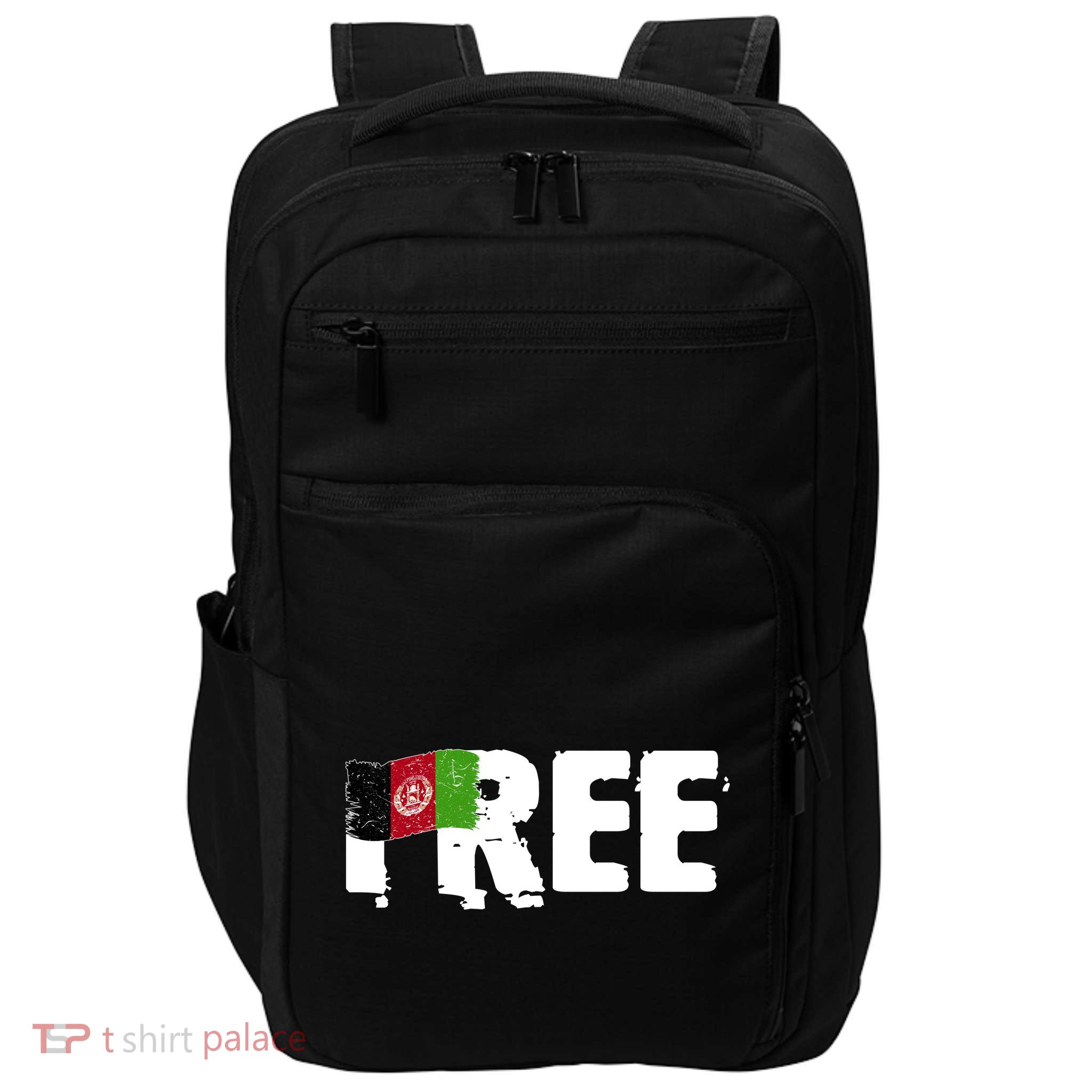Free Afghanistan Distressed Flag Impact Tech Backpack