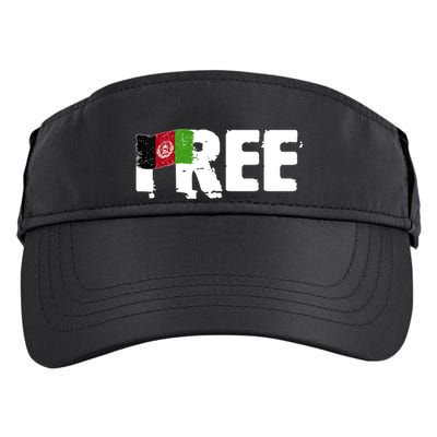 Free Afghanistan Distressed Flag Adult Drive Performance Visor