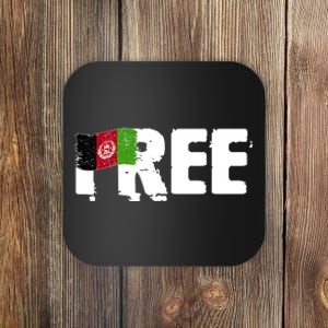 Free Afghanistan Distressed Flag Coaster