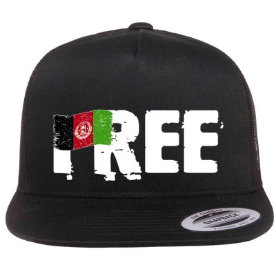Free Afghanistan Distressed Flag Flatbill Hat