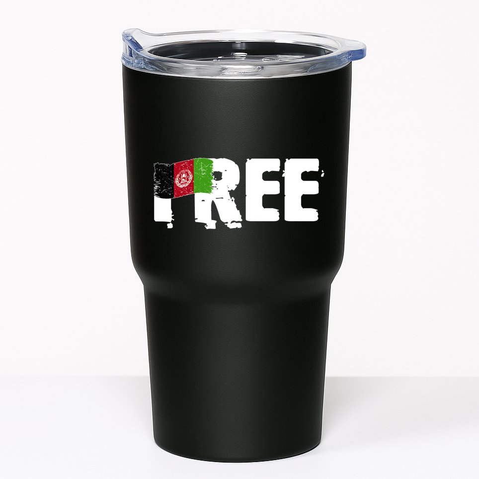 Free Afghanistan Distressed Flag Tumbler