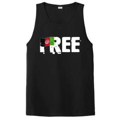 Free Afghanistan Distressed Flag PosiCharge Competitor Tank