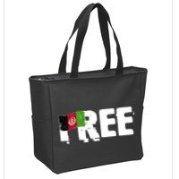 Free Afghanistan Distressed Flag Zip Tote Bag